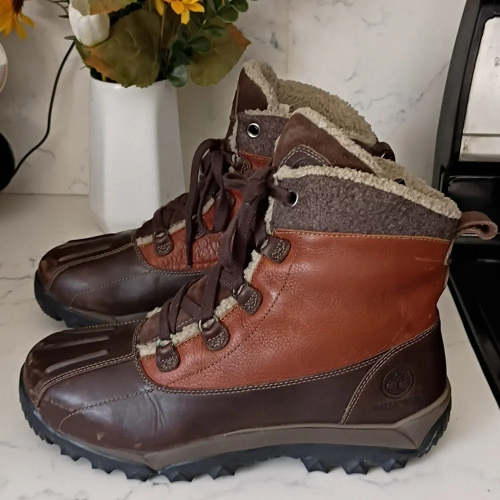 TIMBERLAND WATERPROOF LEATHER BOOTS FOR MEN